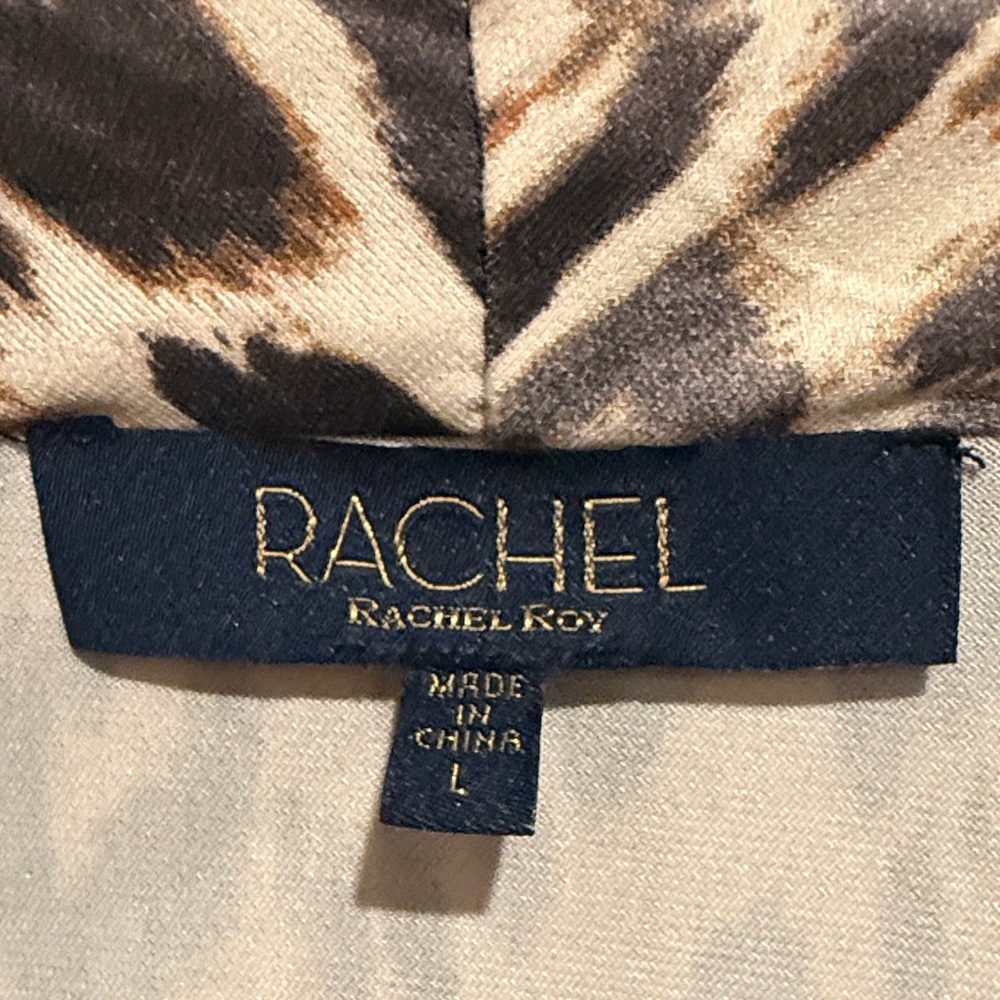 🧨Rachel Roy Leopard Print Women's Blouse Black & Brown Mobwife Casual Versatile - Picture 2 of 6